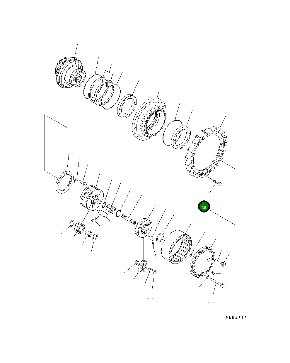 Болт 20Y-27-K1121 Komatsu