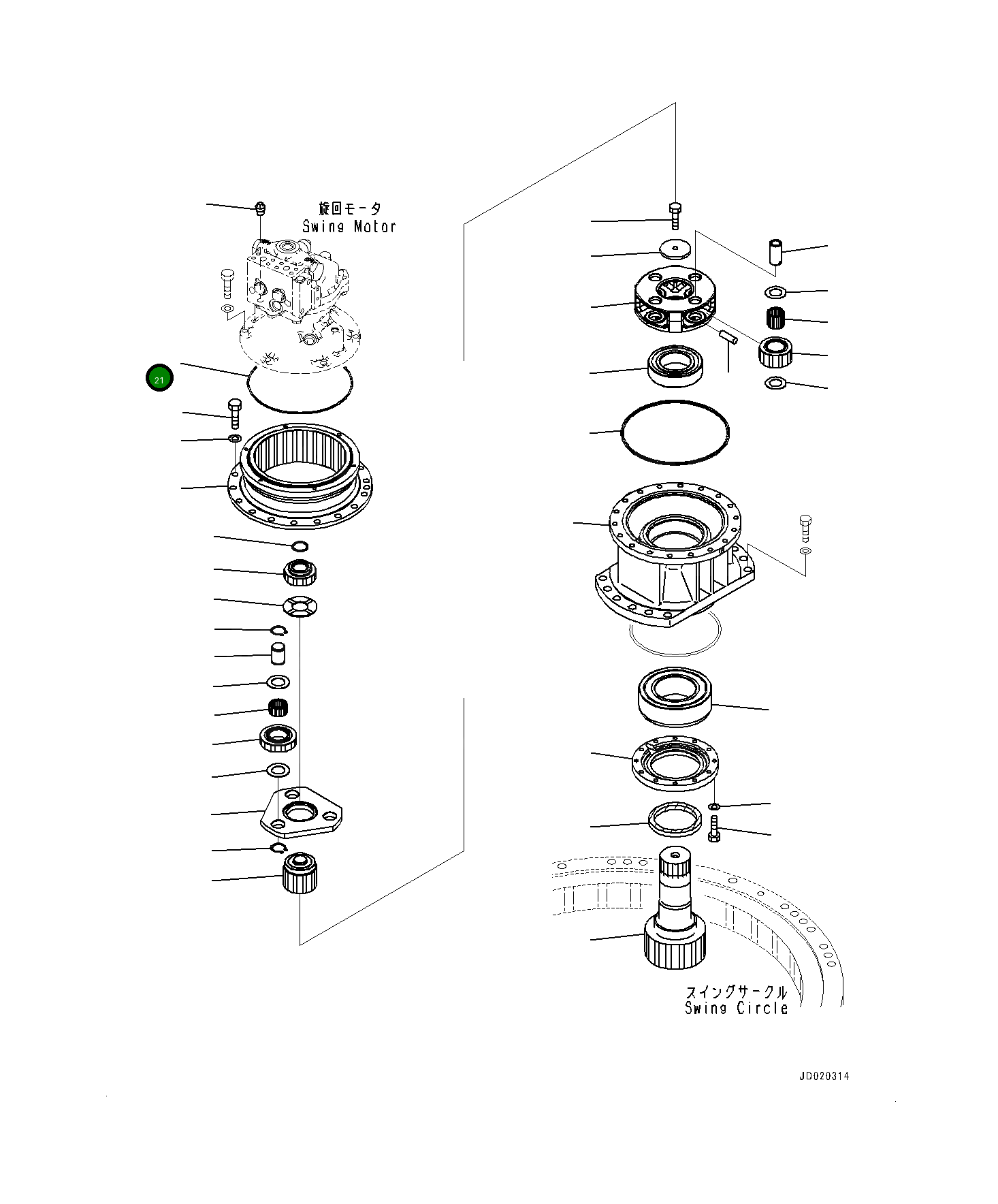 Кольцо уплотнительное (O-Ring) 20K2211190 Komatsu