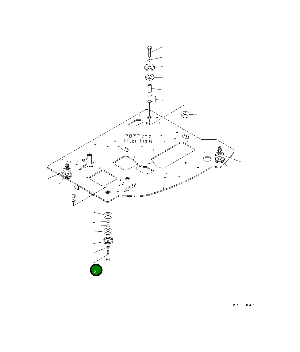 Болт 21W-54-42270 Komatsu