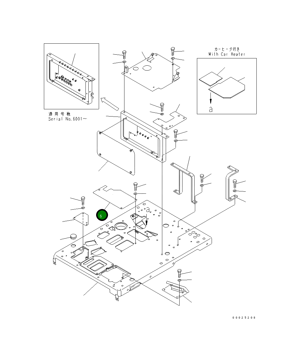 Крышка 23D-54-31121 Komatsu