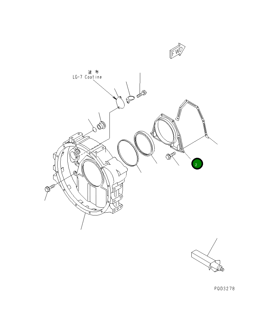 Крышка 6732-21-4210 Komatsu