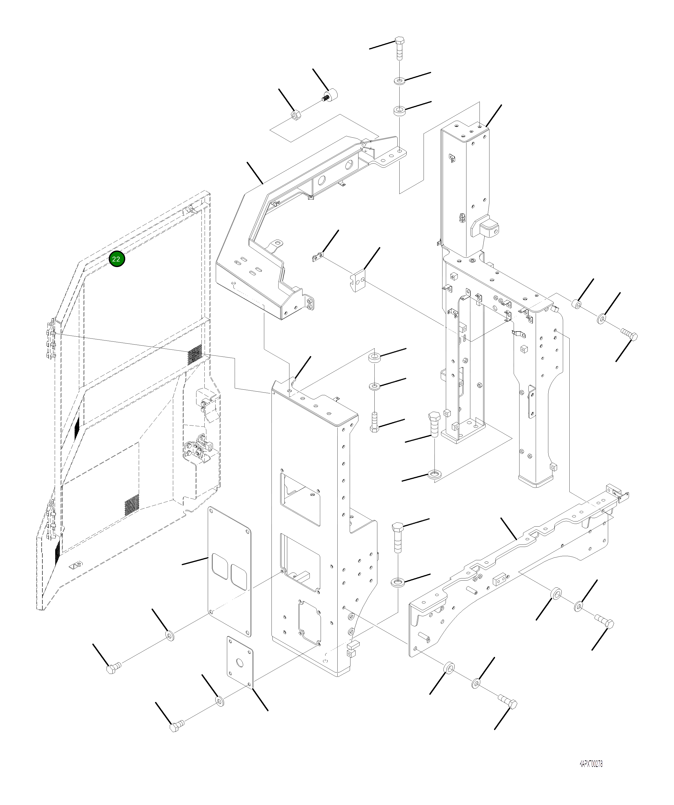 Крышка 4A1-54-24561  Komatsu