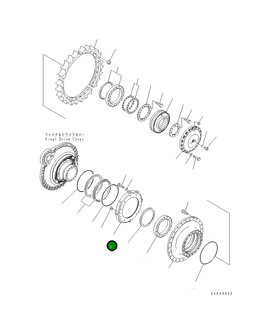 Крышка 198-27-45560 Komatsu