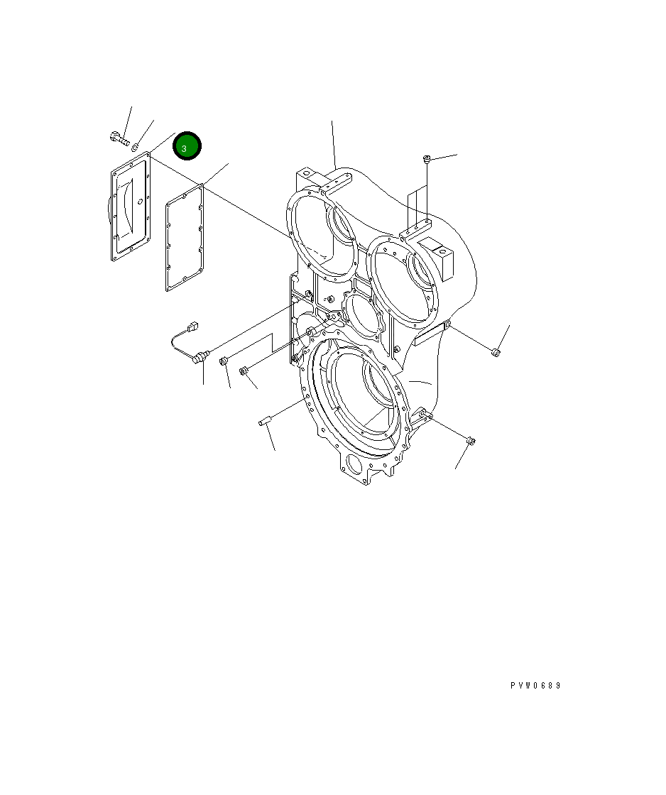 Крышка 42C-13-15270 Komatsu