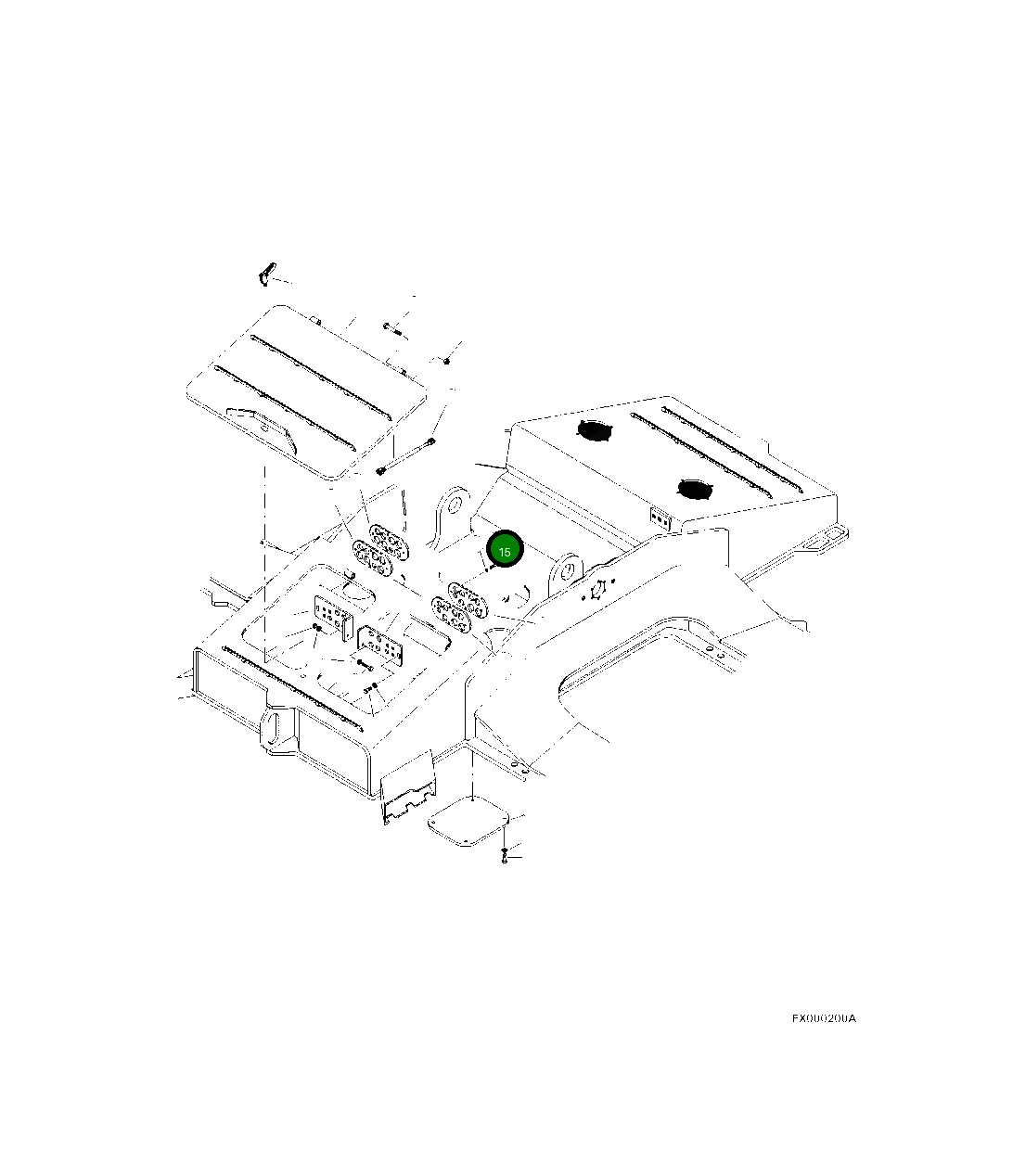 Болт 15508  Komatsu
