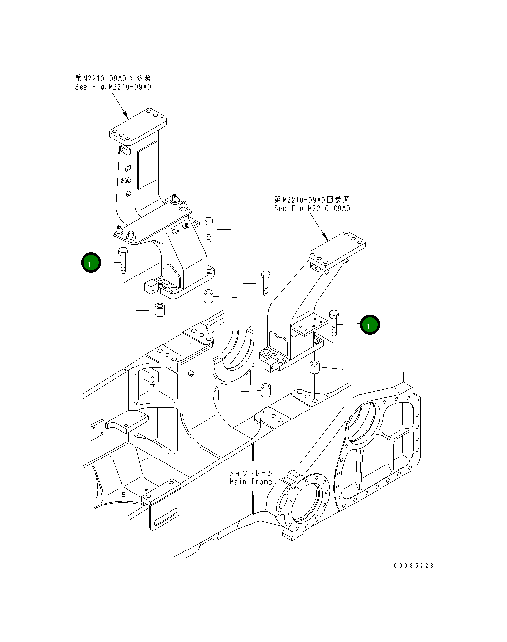 Болт 14X-09-31110  Komatsu