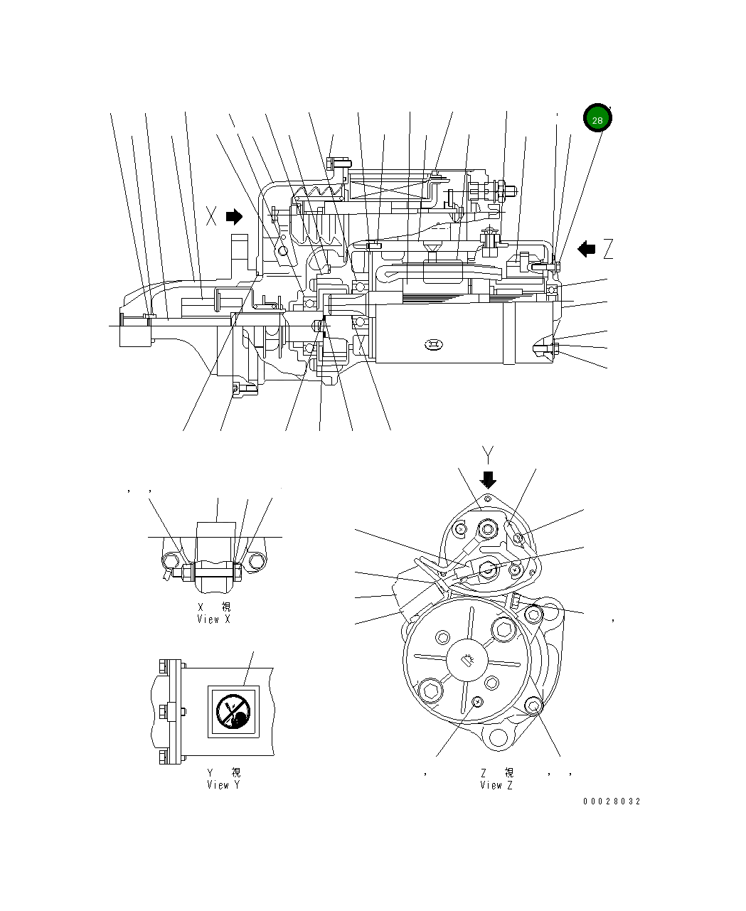 Болт KD0-09001-4181  Komatsu