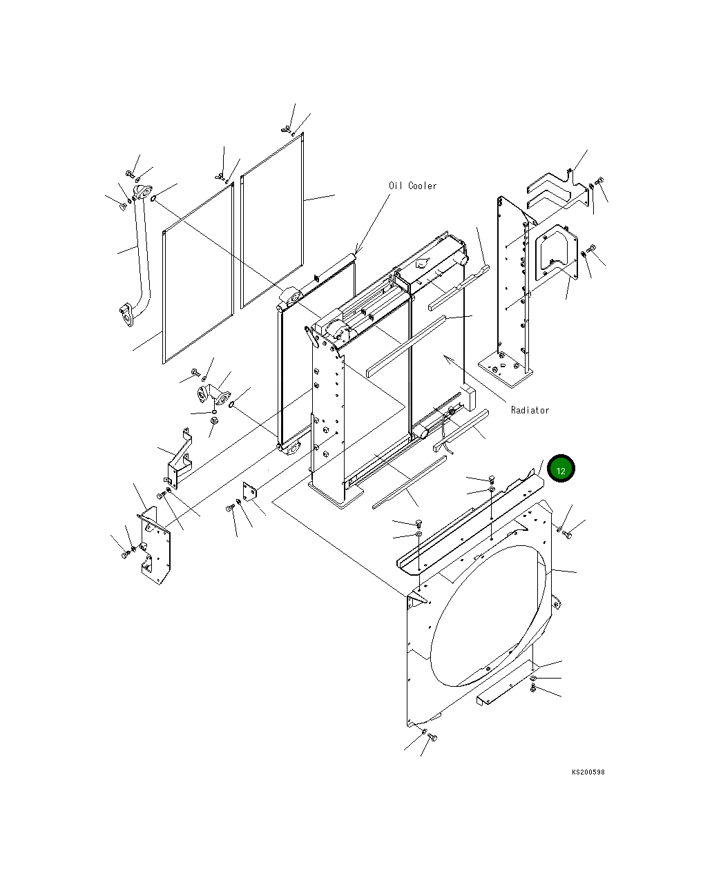 Крышка 207-03-76371  Komatsu