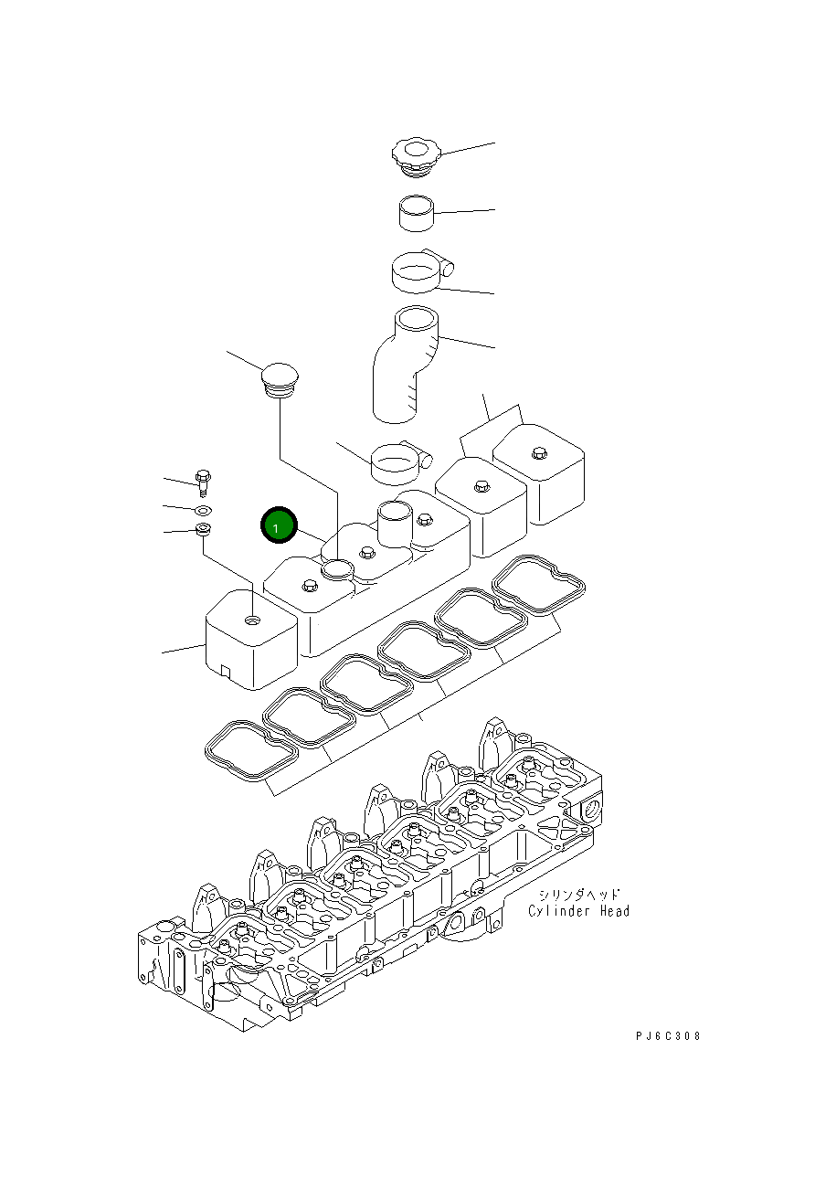 Крышка 6738-11-8111  Komatsu