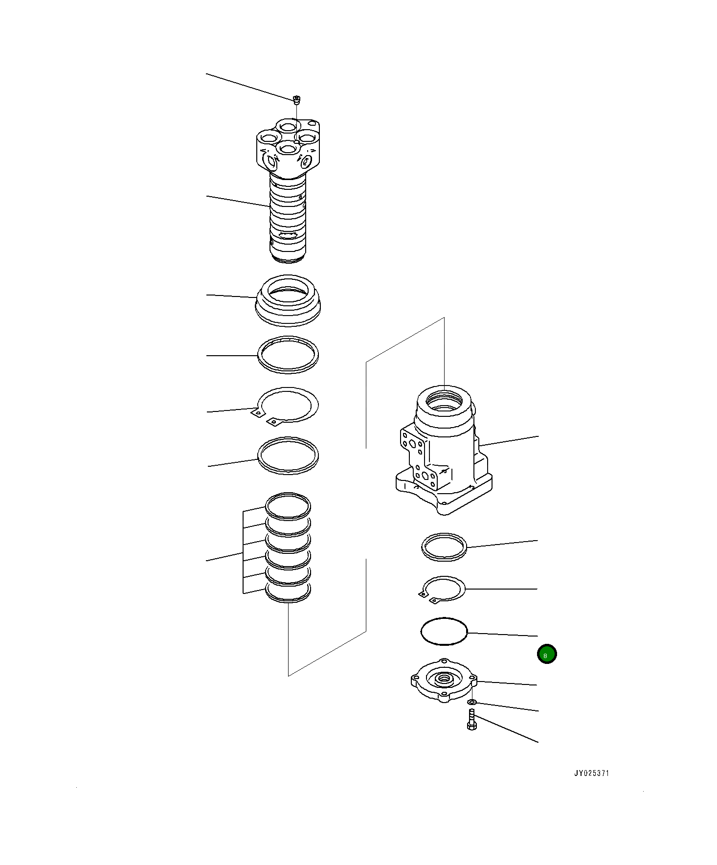 Кольцо уплотнительное (O-Ring) 07000-B2105 Komatsu