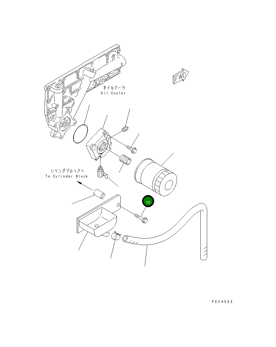 Болт 01435-21055 Komatsu