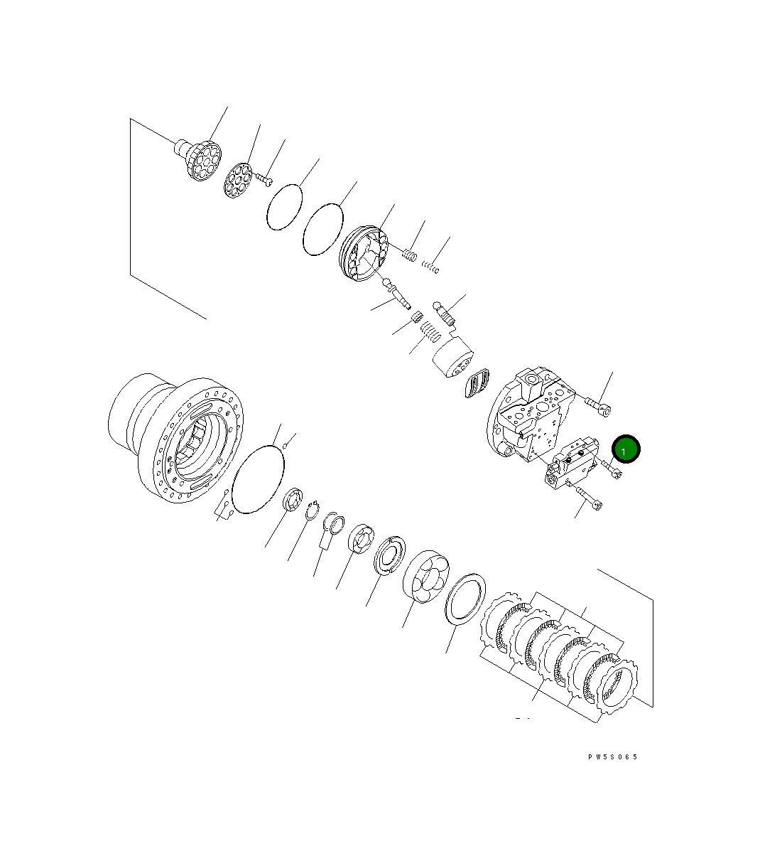 Болт 01252-61035 Komatsu