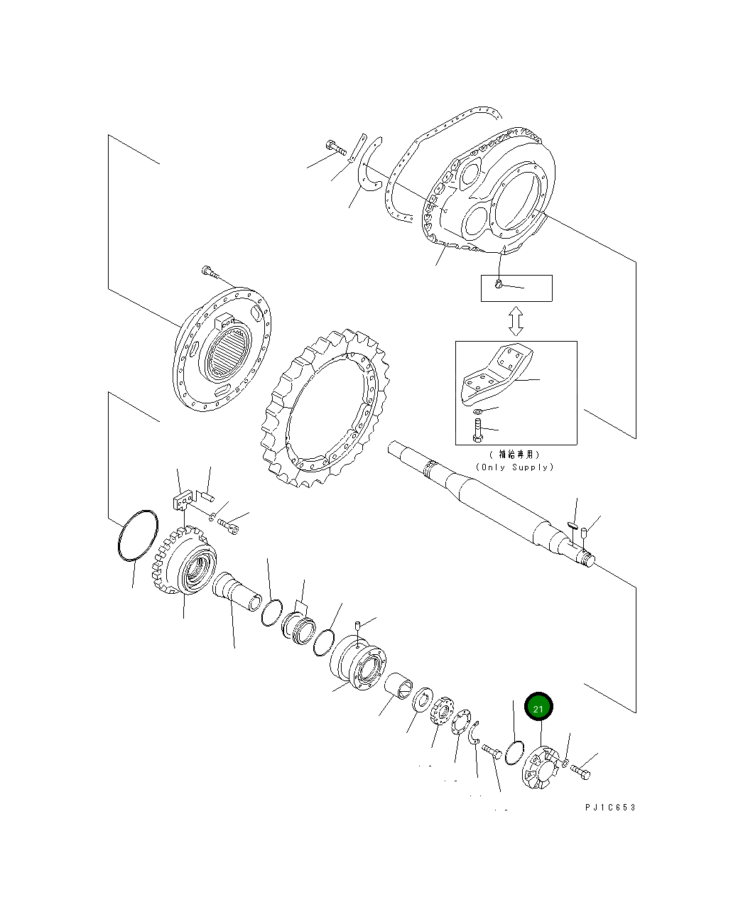 Крышка 154-27-12362 Komatsu