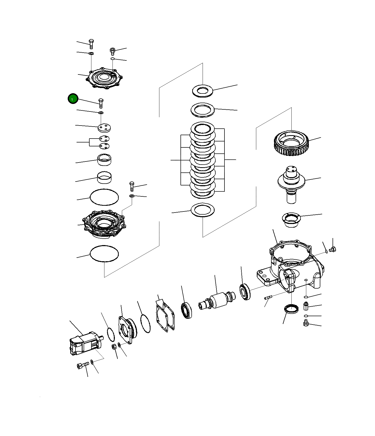 Крышка 23H-70-13130 Komatsu
