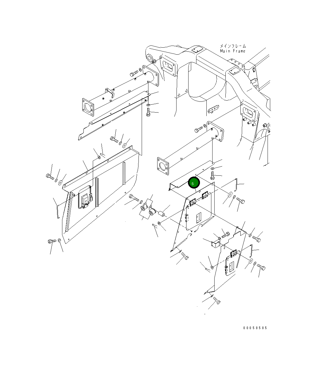 Крышка 569-84-88500  Komatsu