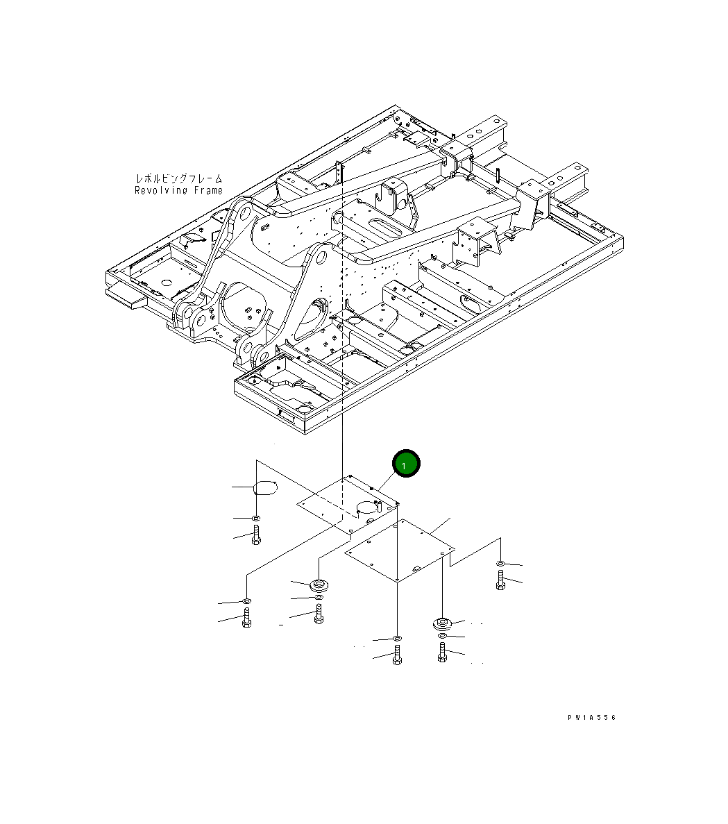 Крышка 21M-54-14760  Komatsu