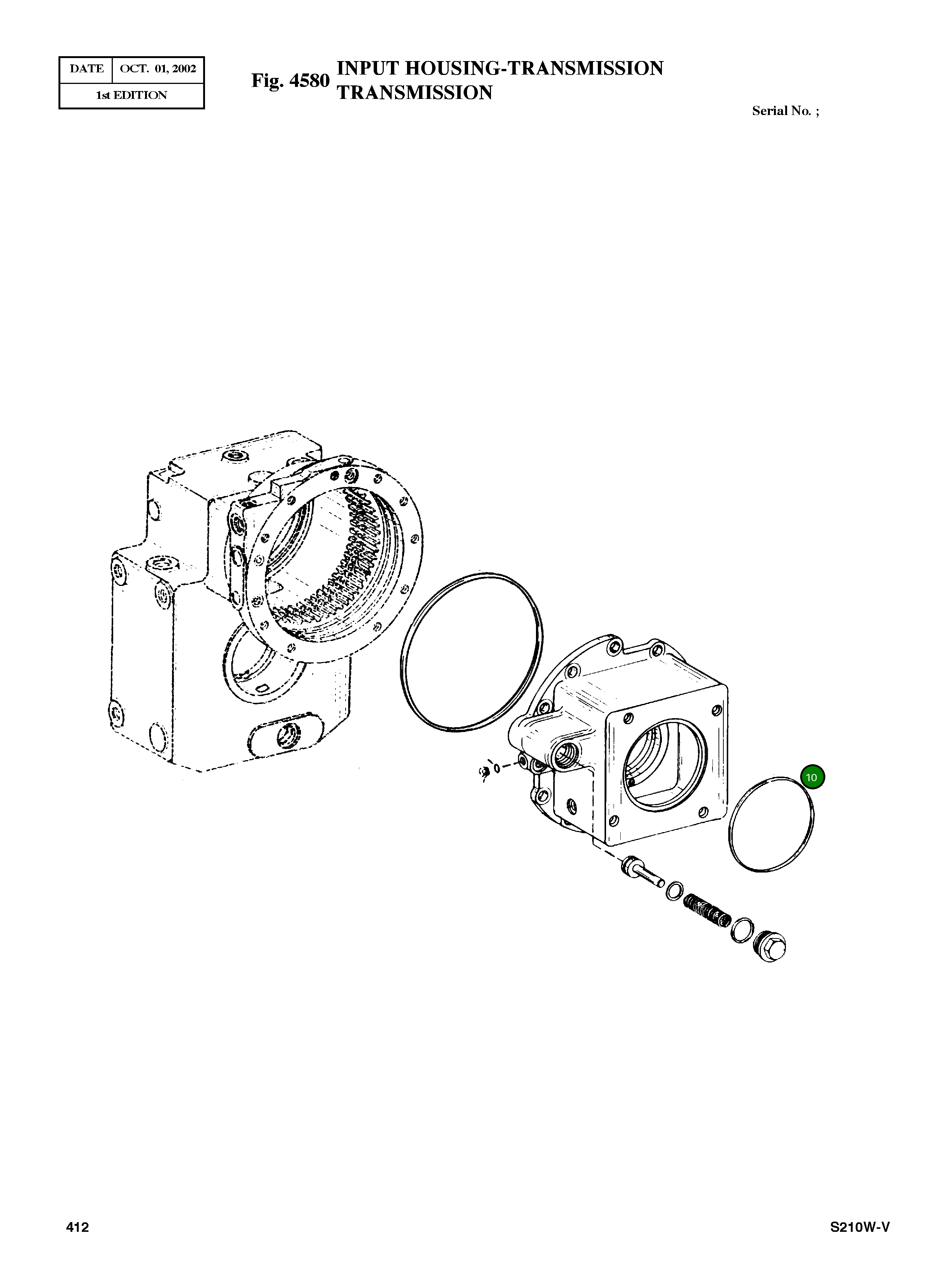 Кольцо уплотнительное (O-Ring) 0634 303 278  Komatsu