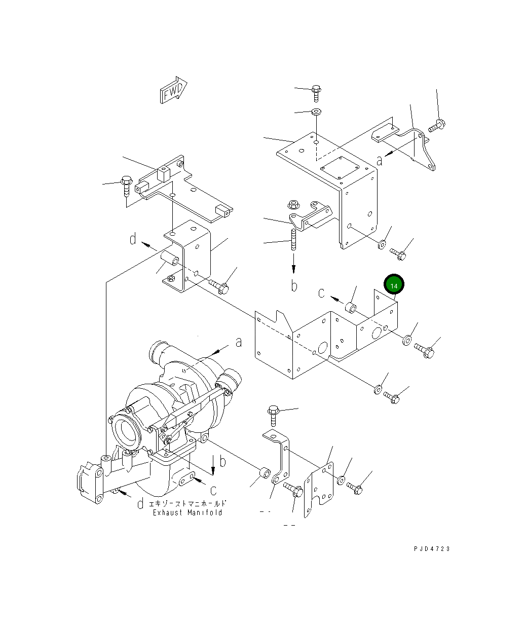 Крышка 21J-01-11820 Komatsu