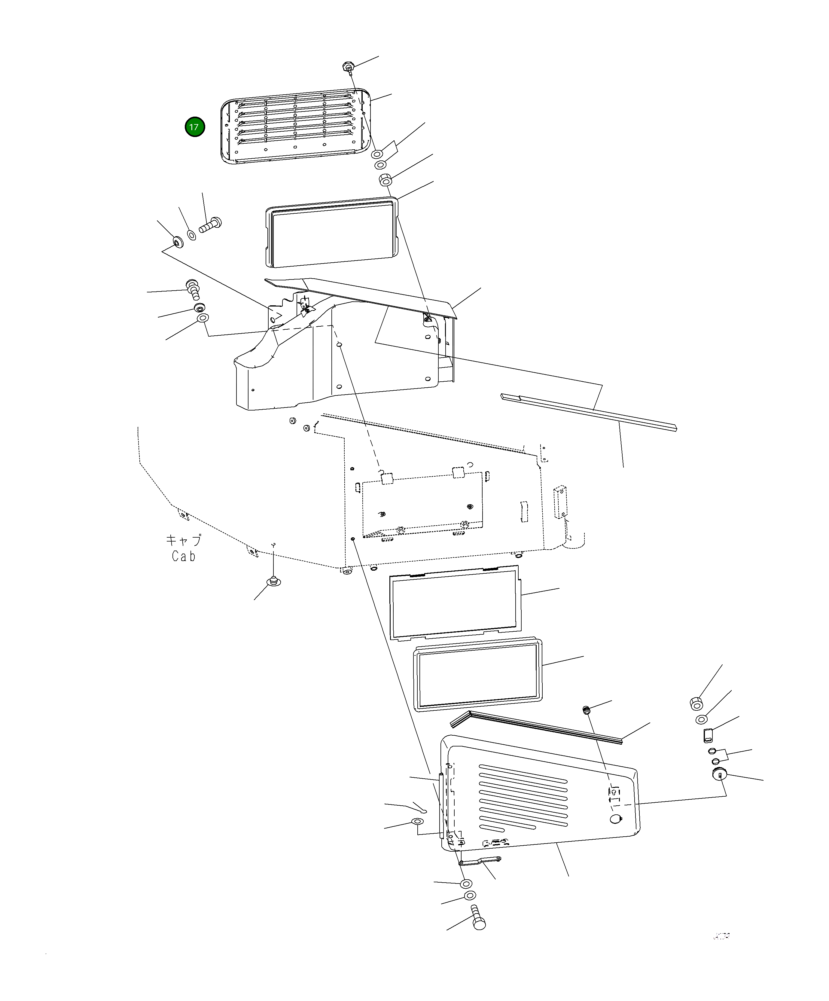 Крышка 423-07-51232 Komatsu