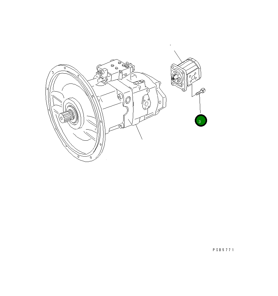 Болт 21P-60-K3030 Komatsu
