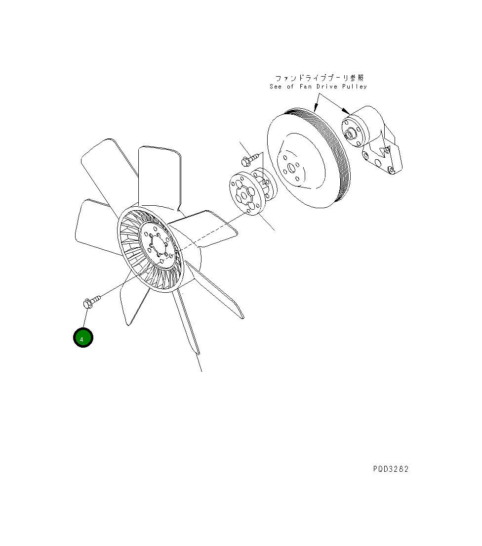 Болт 01435-01020 Komatsu