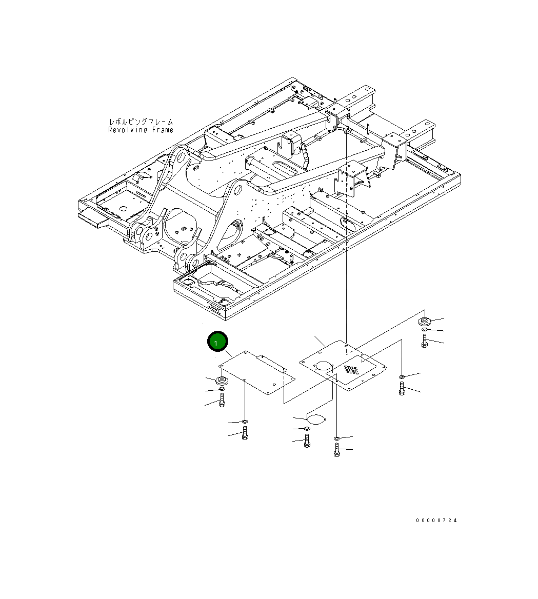 Крышка 21M-54-14751 Komatsu