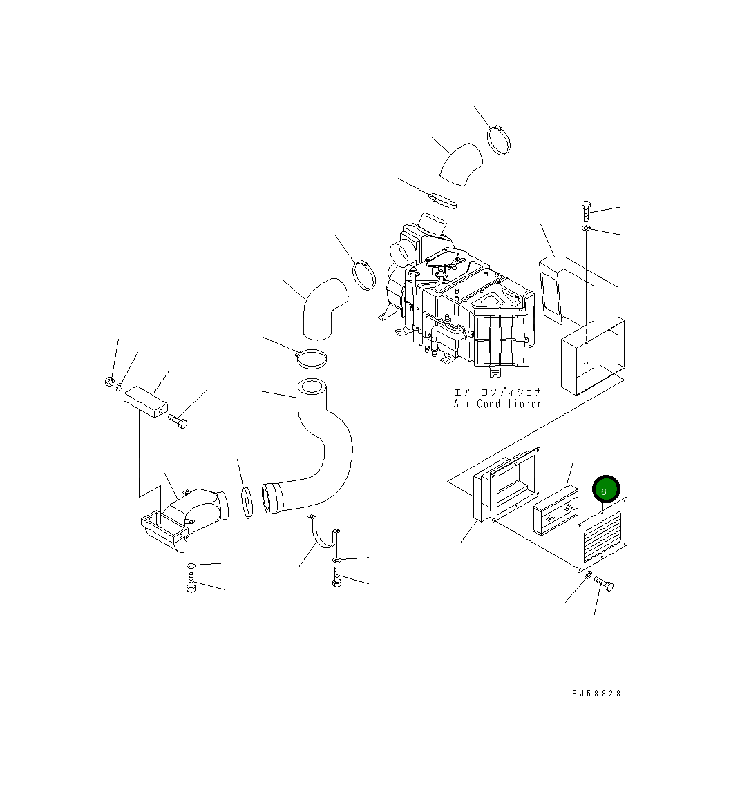 Крышка 23D-809-3410 Komatsu