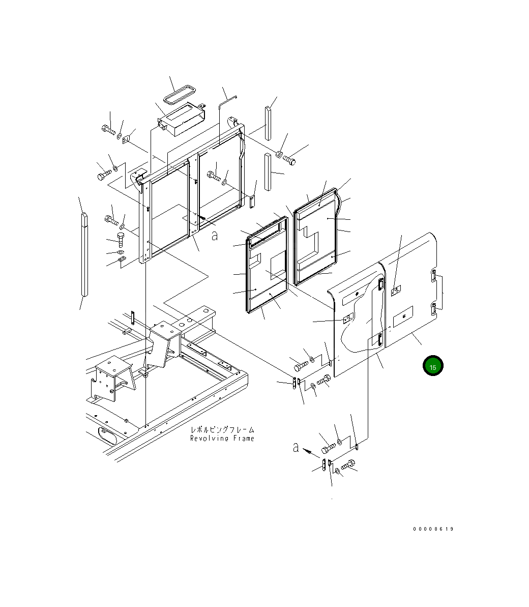 Крышка 21M-54-15521  Komatsu