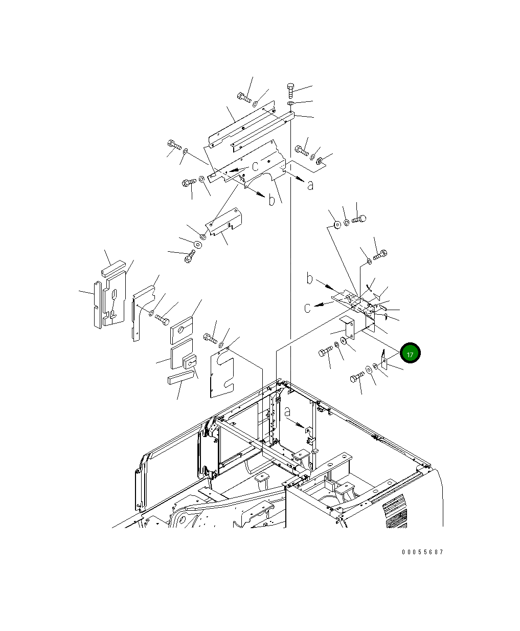 Крышка 21K-54-74170  Komatsu