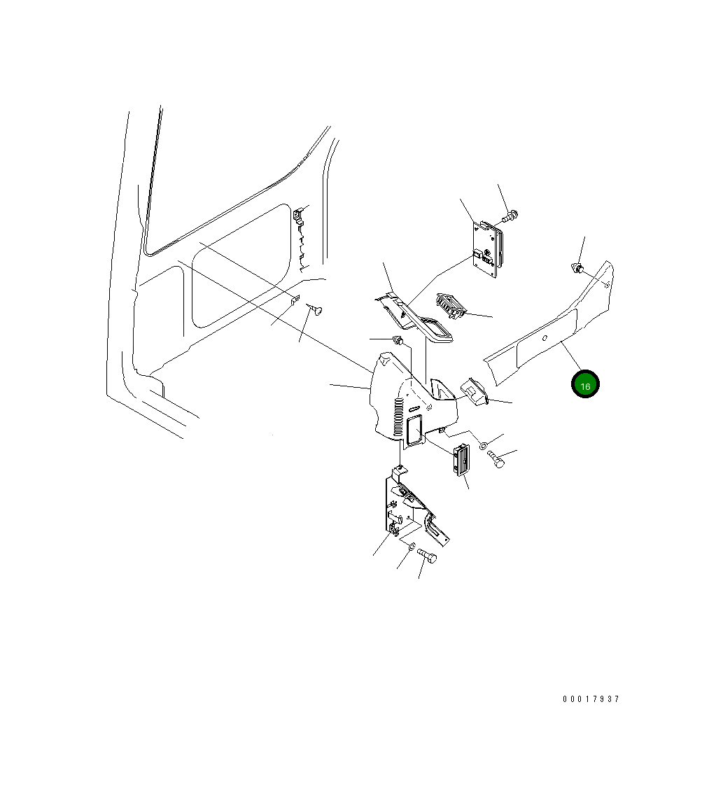 Крышка 22U-54-25251 Komatsu