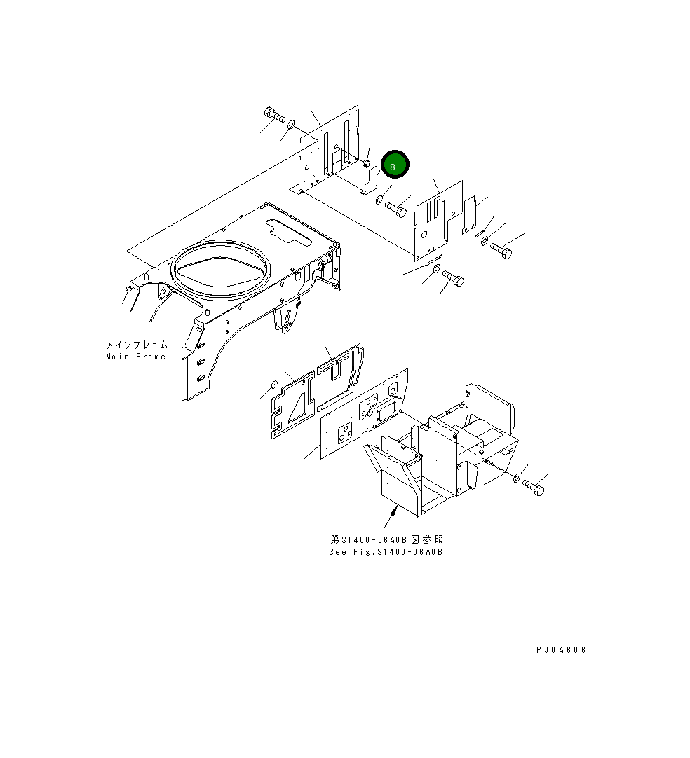 Крышка 21J-54-17650 Komatsu