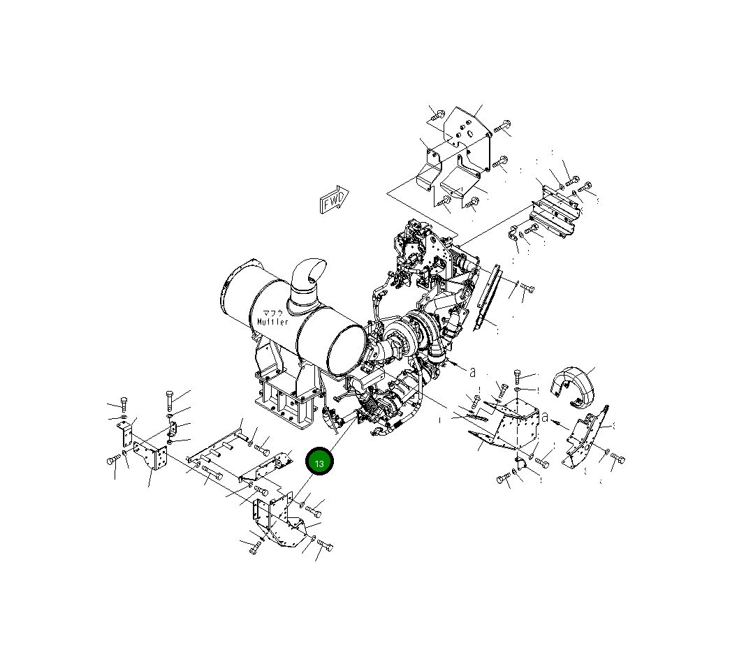 Крышка 6261-11-9670 Komatsu