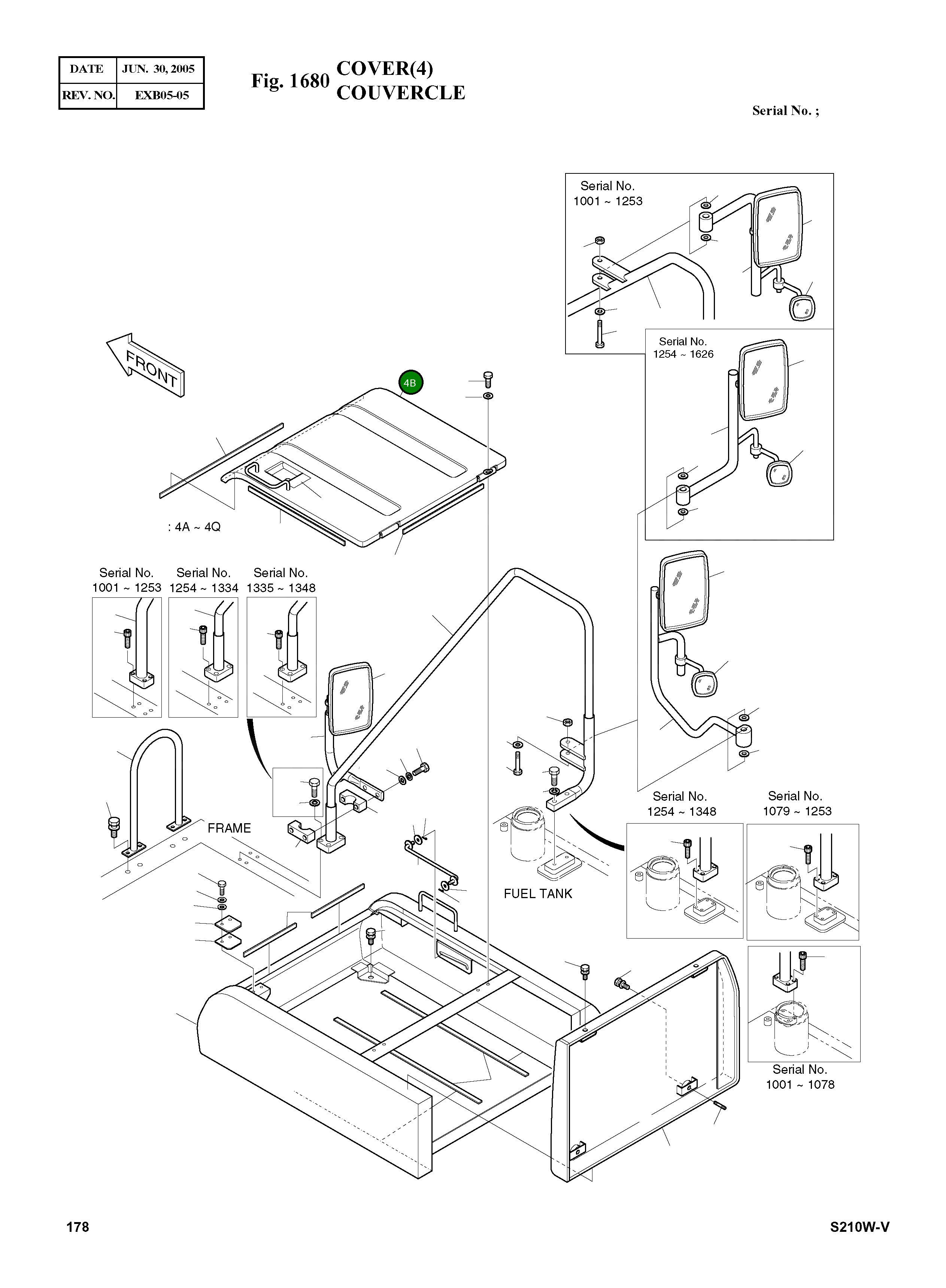 Крышка 2627-1089E Komatsu