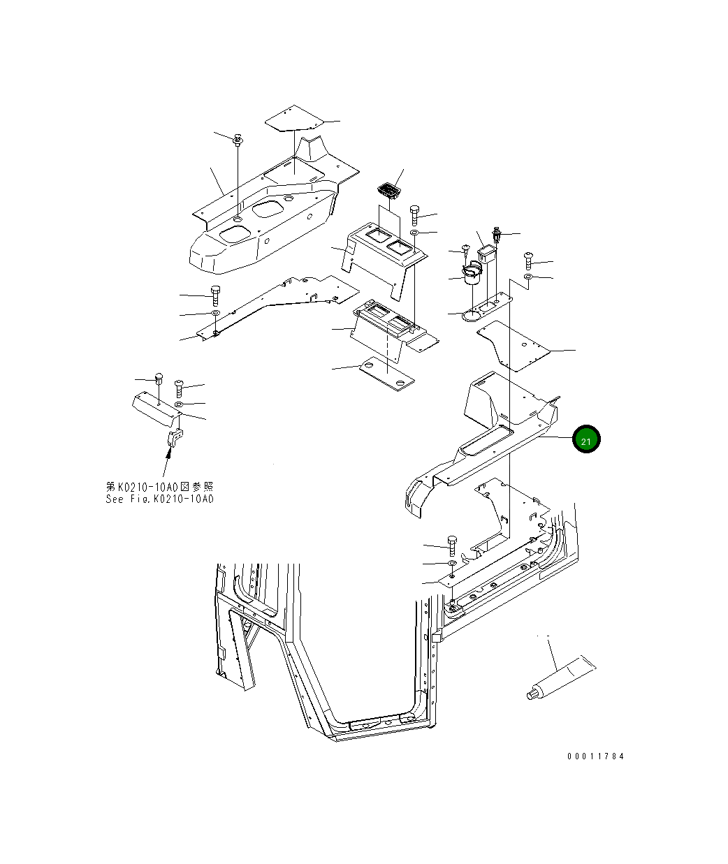Крышка 198-54-61511 Komatsu