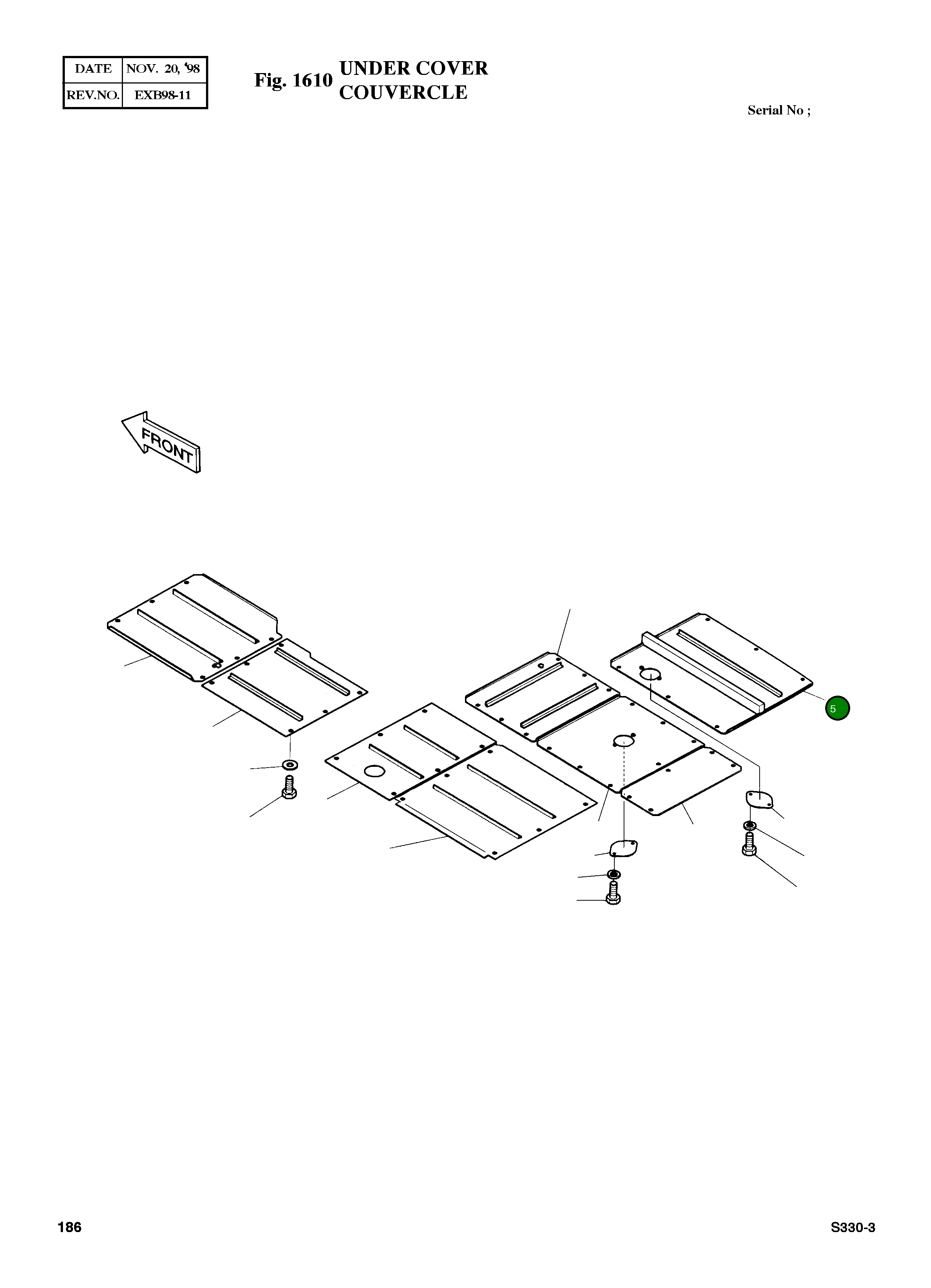 Крышка 2621-3190A Komatsu