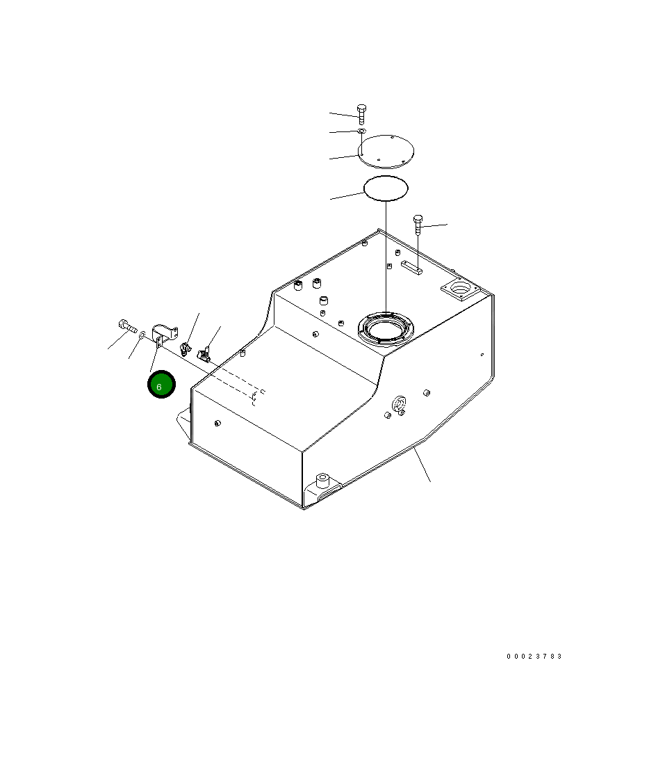 Крышка 23C-04-51180  Komatsu