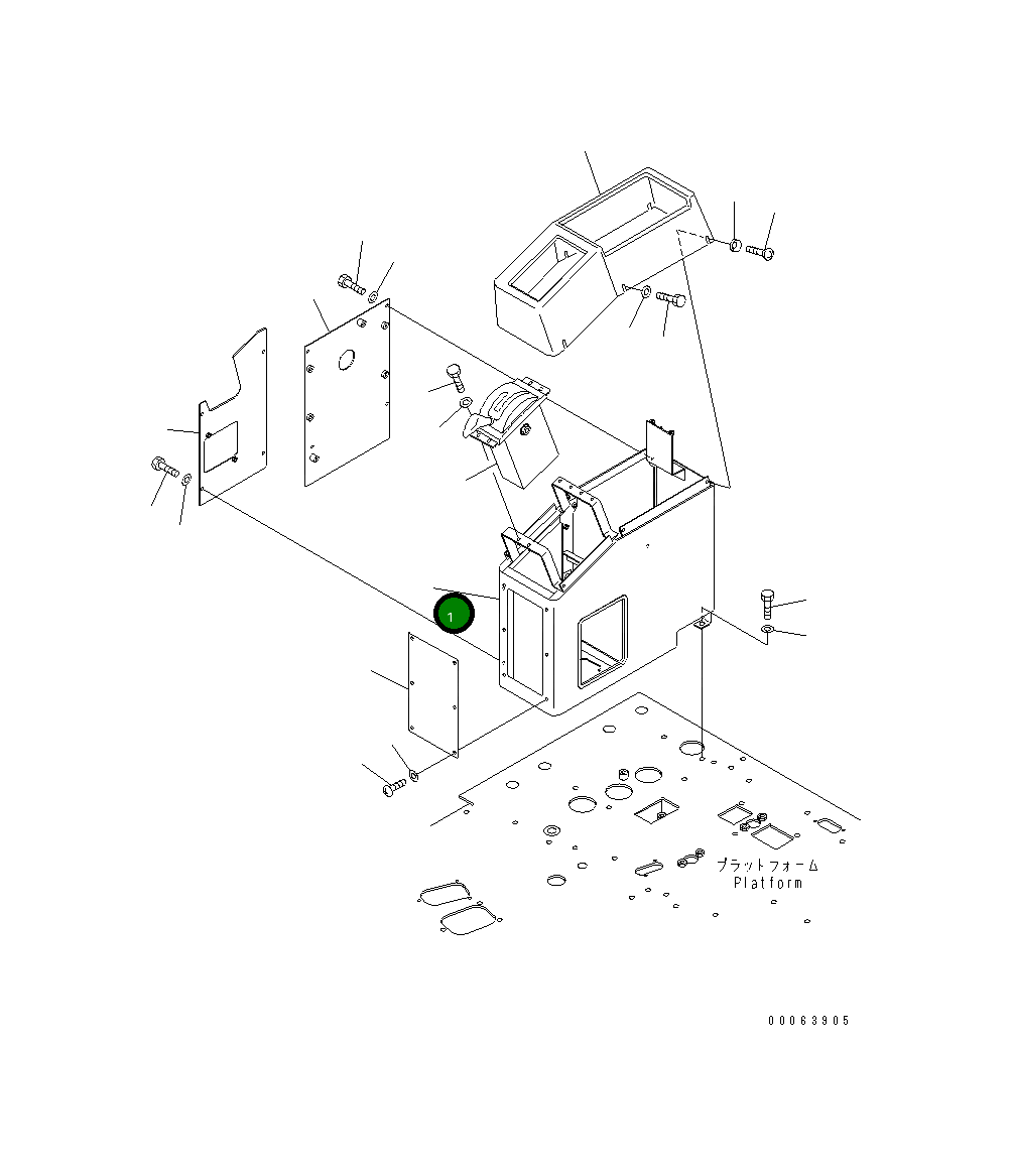 Крышка 23B-43-34388 Komatsu