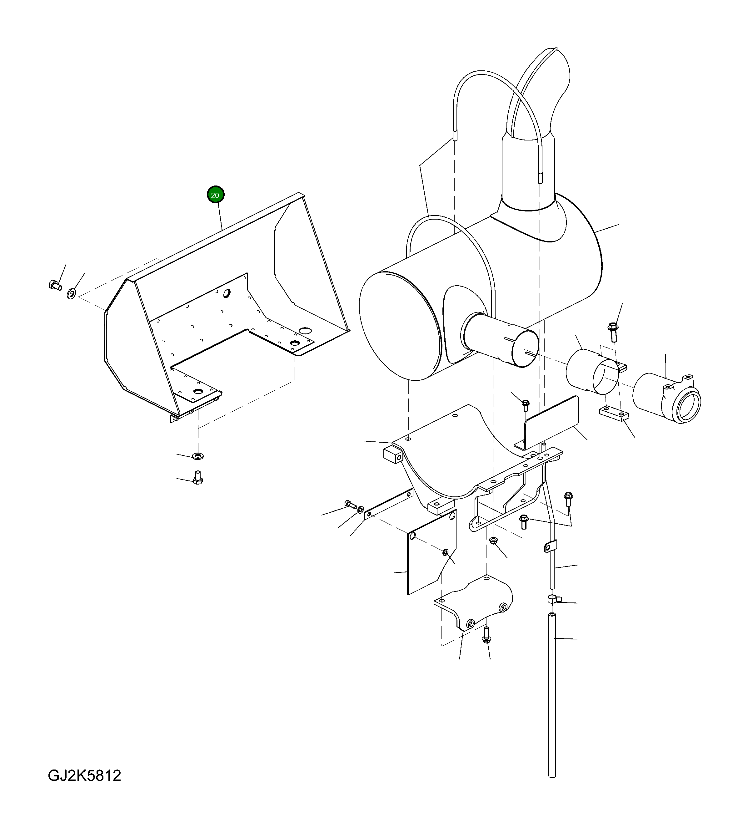 Крышка 20J-01-11183 Komatsu