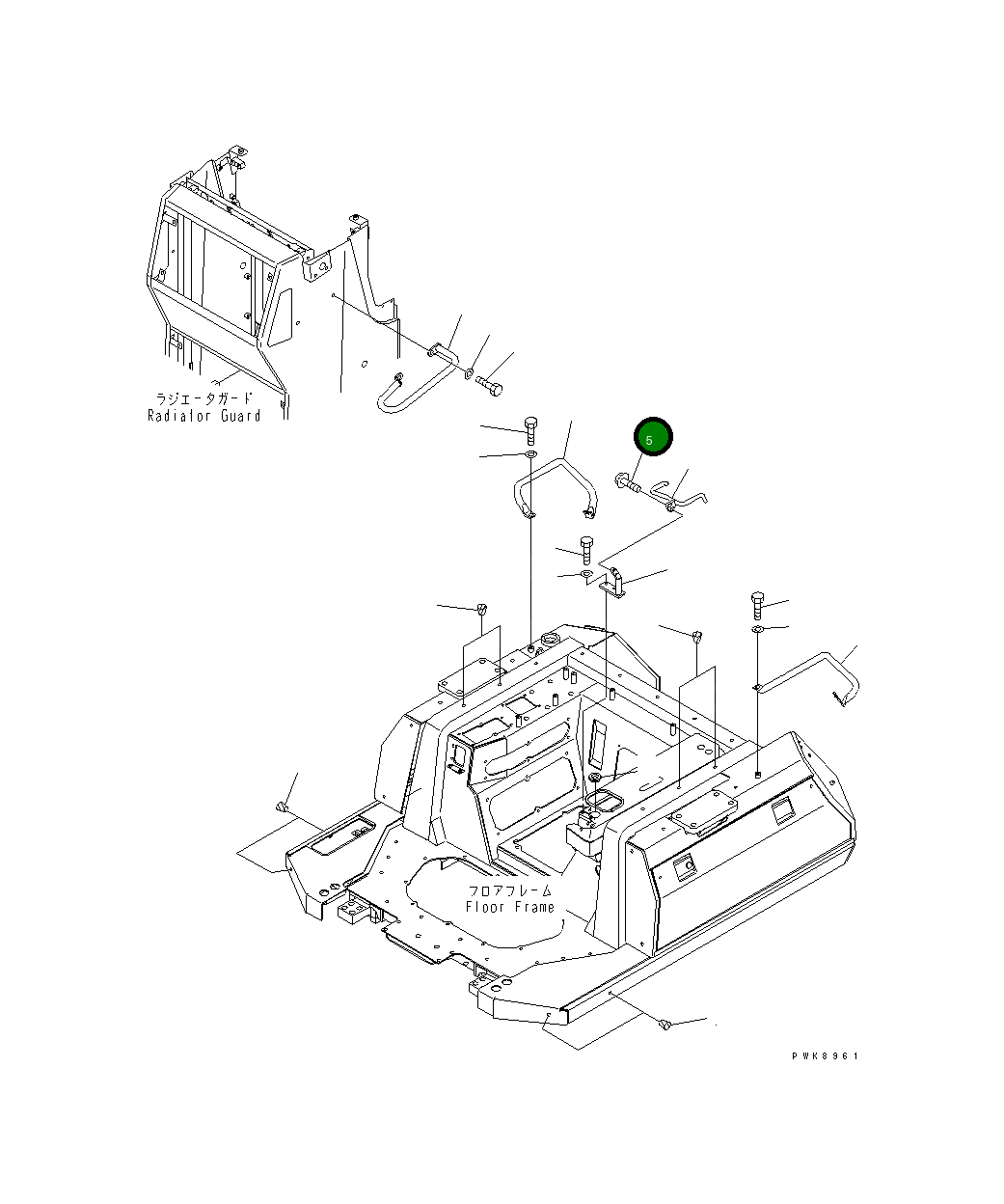 Болт 01439-01025 Komatsu