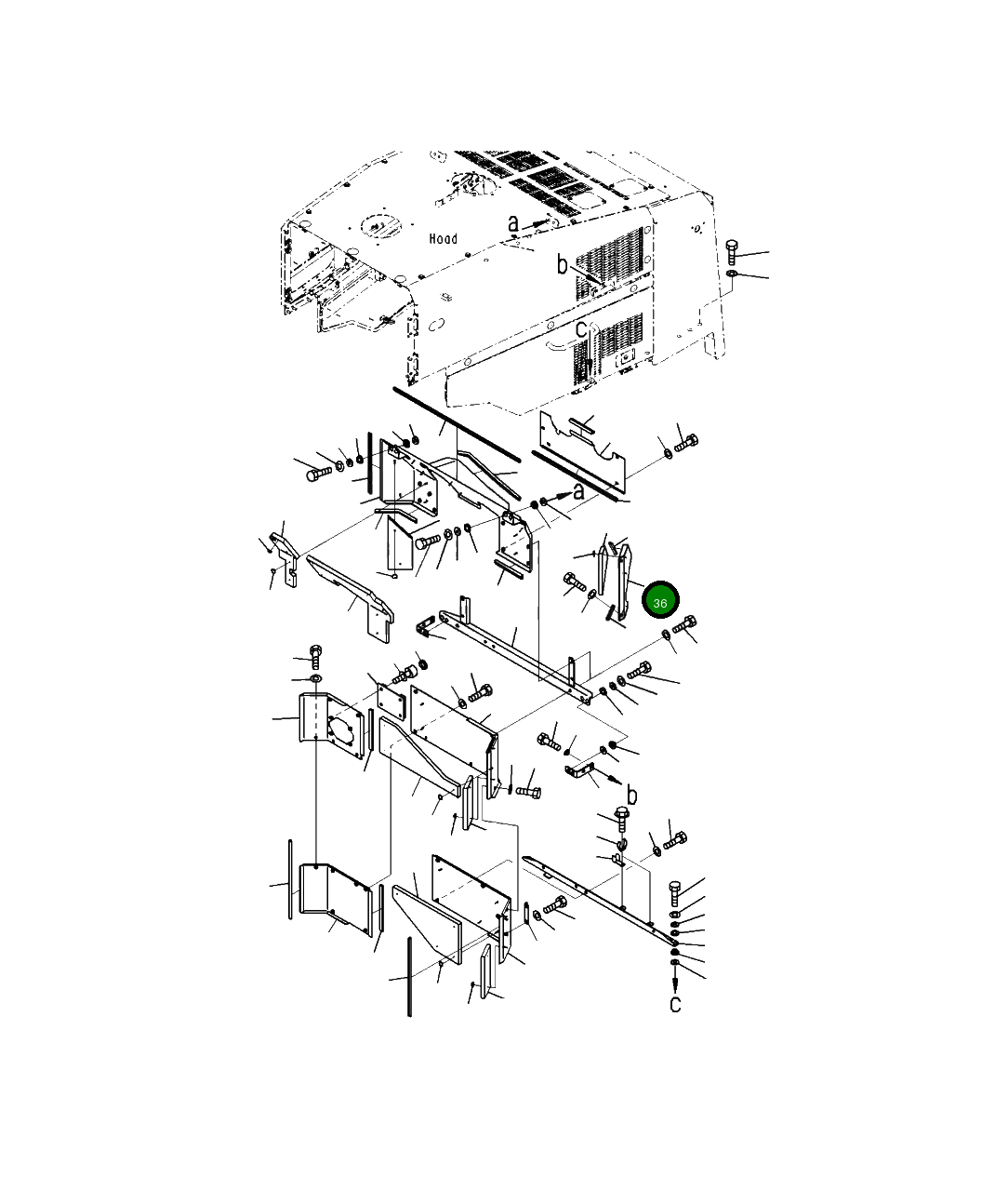 Крышка 425-54-43820 Komatsu
