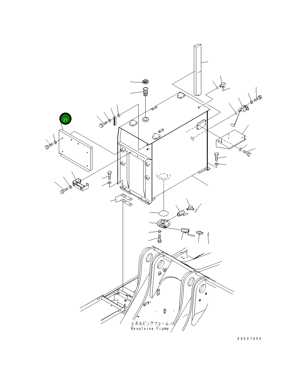 Крышка 21N-54-39170 Komatsu