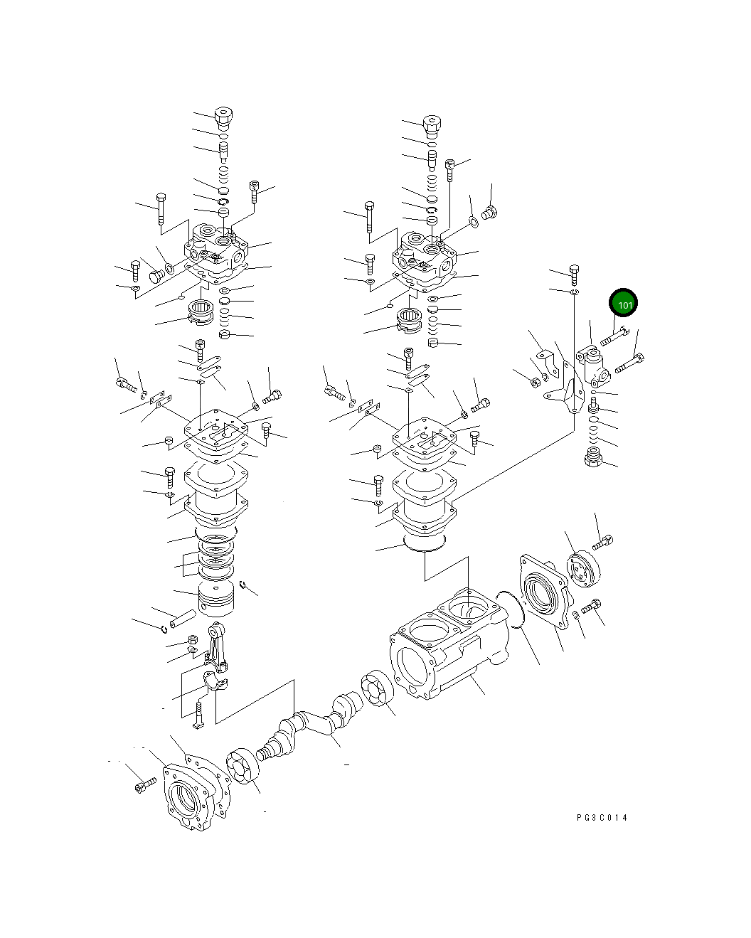 Болт DK487088-2000 Komatsu