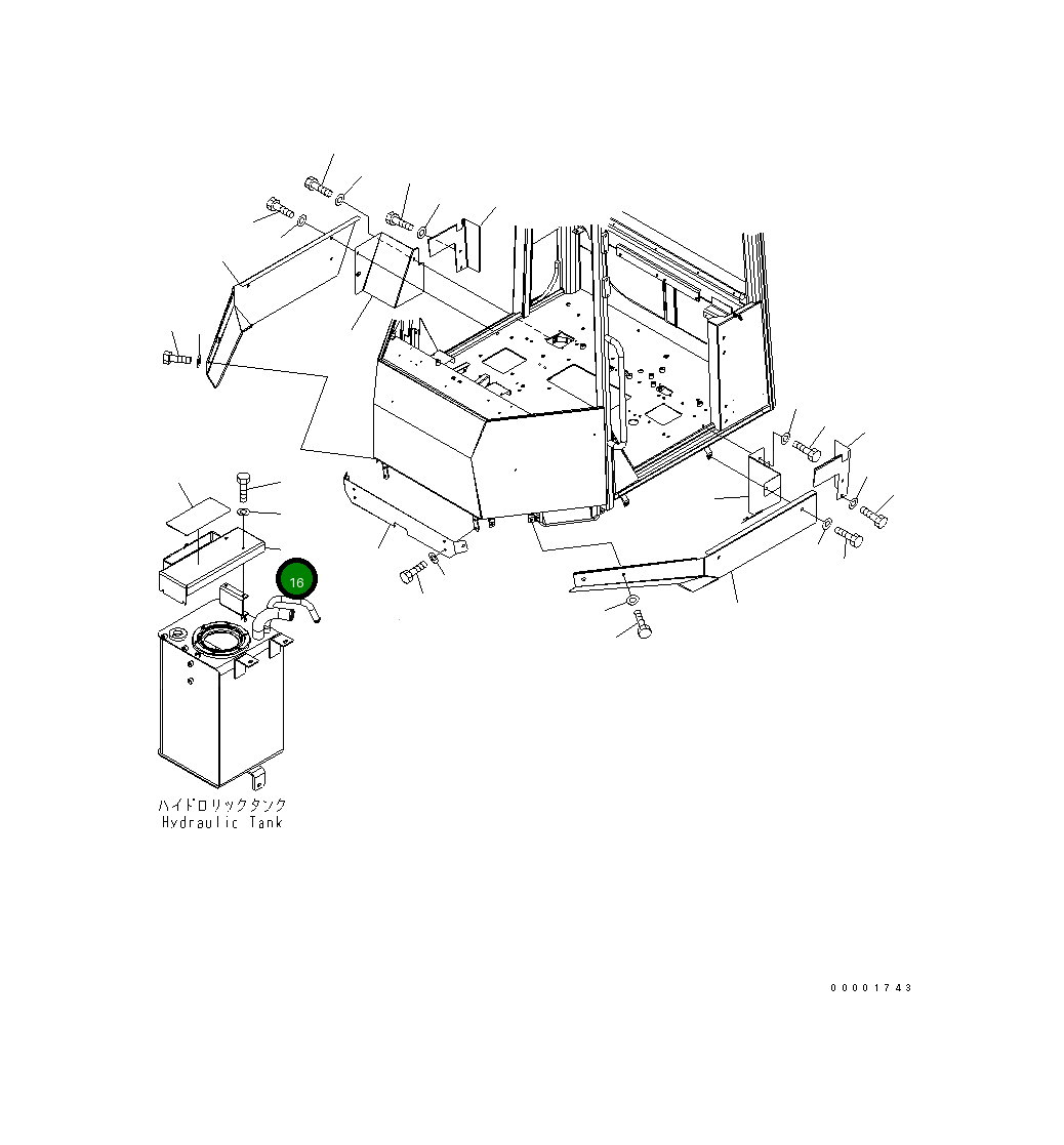 Крышка 418-54-34385 Komatsu