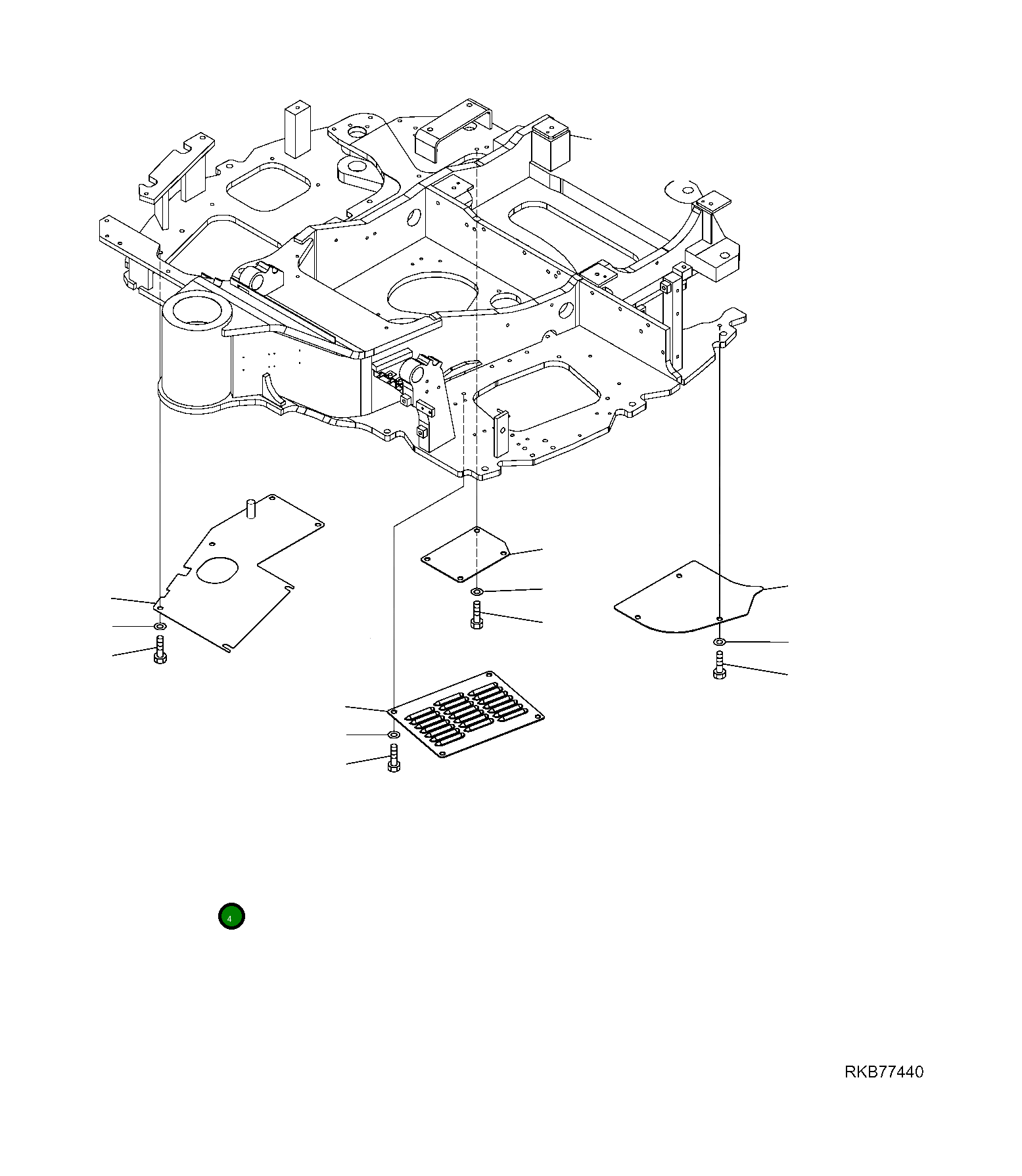 Крышка 22M-46-R1151  Komatsu