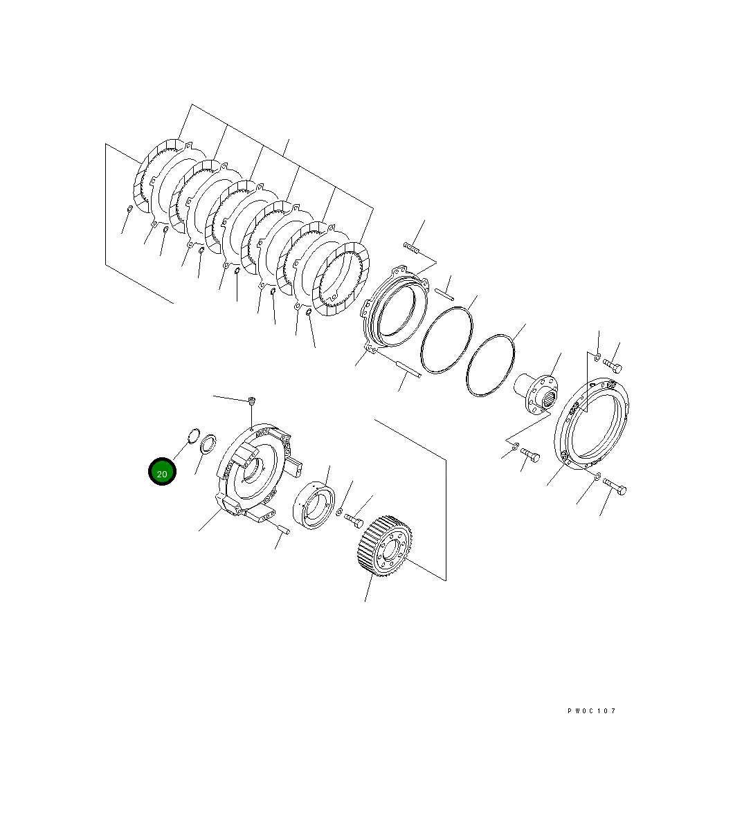 Кольцо 12G-22-51270 Komatsu