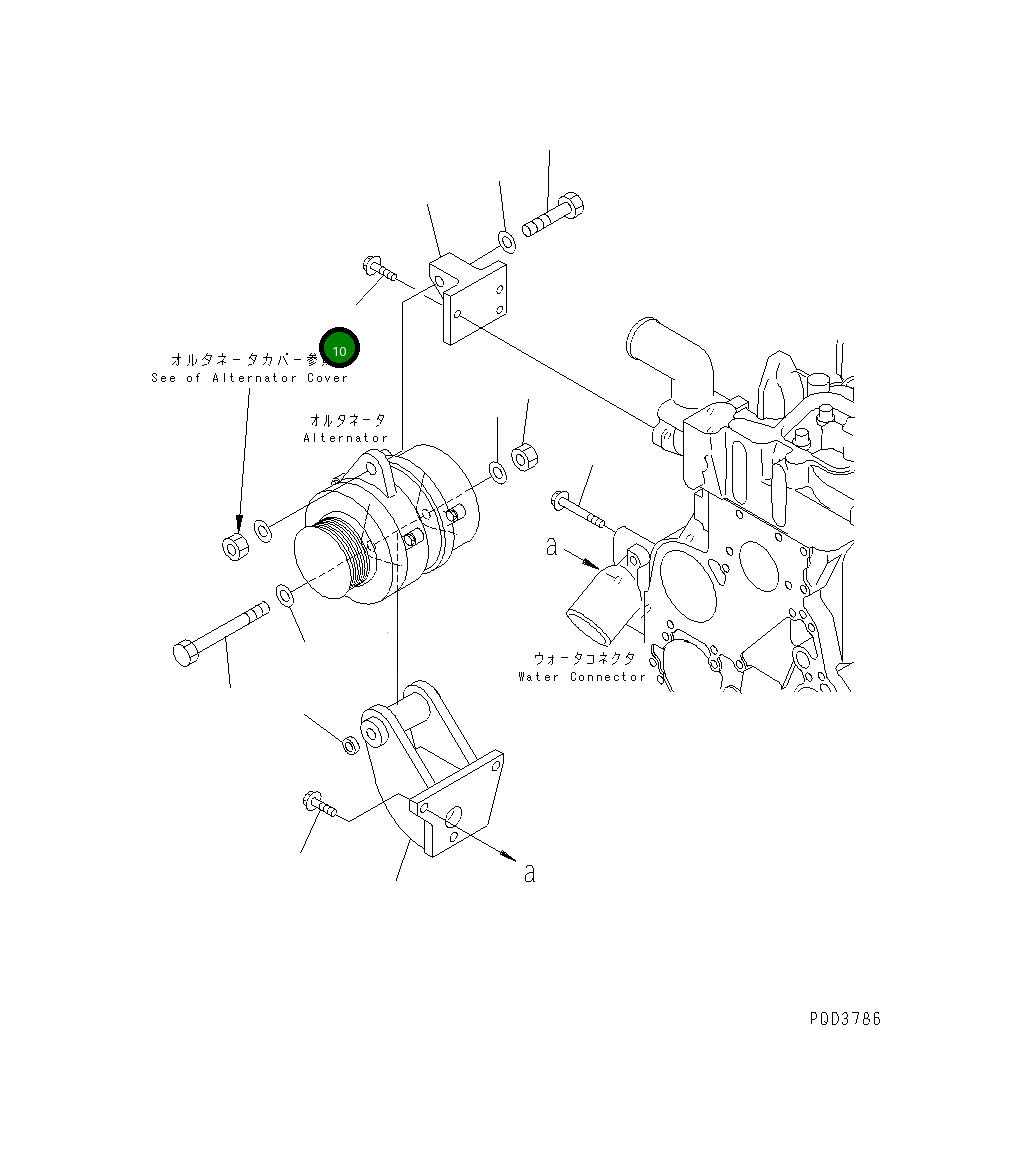 Болт 01435-00825  Komatsu
