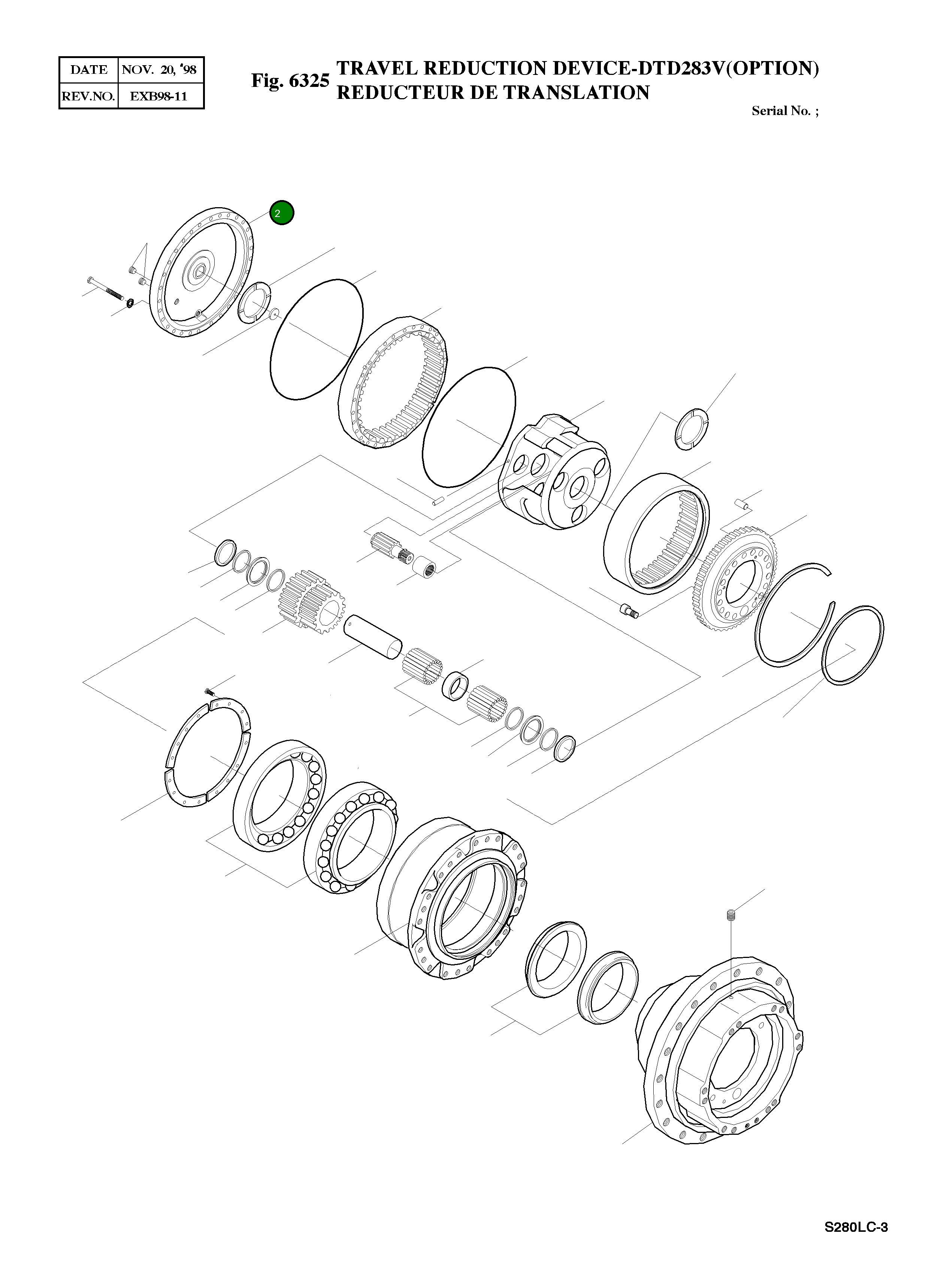 Крышка 2403-1054G Komatsu