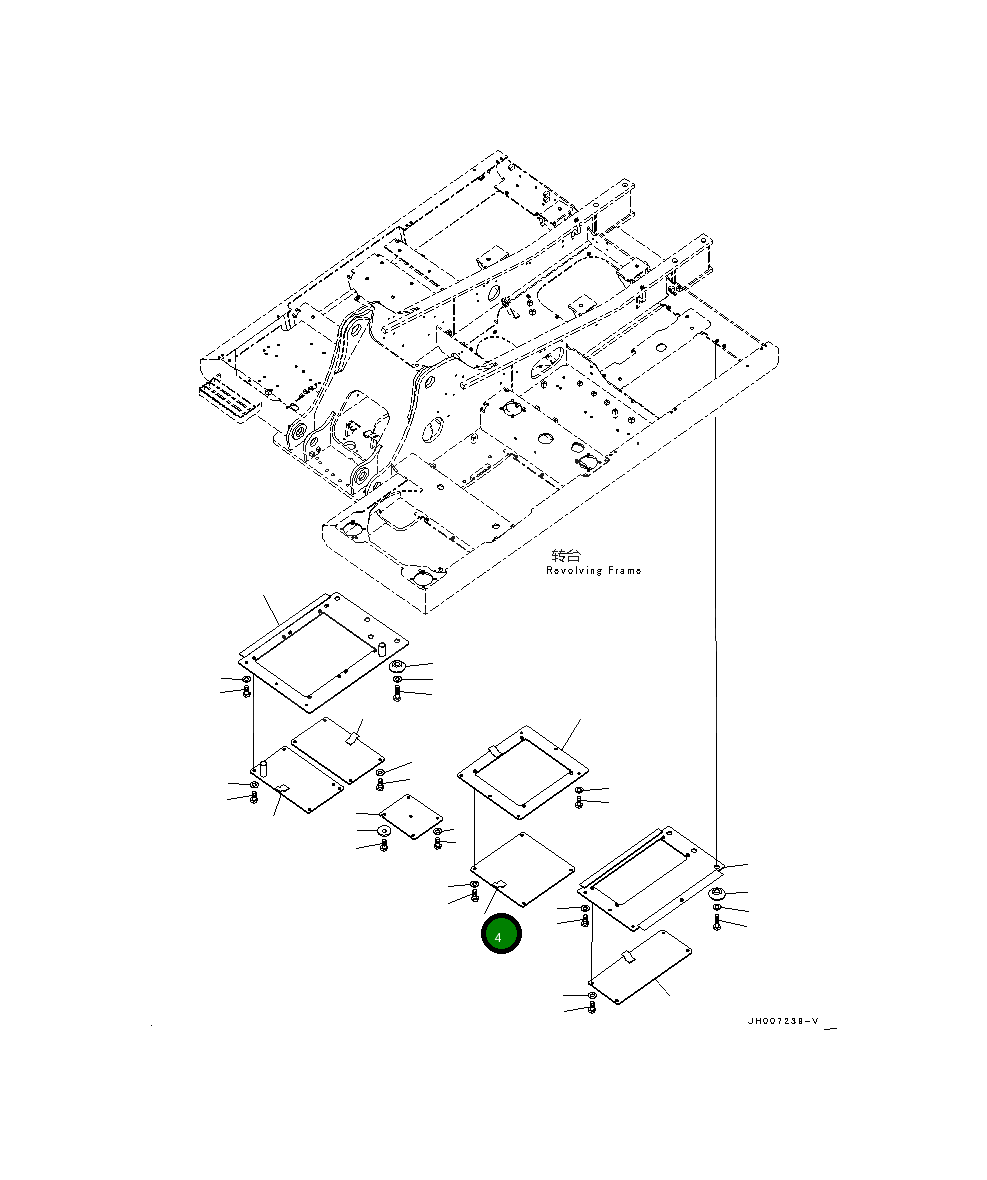 Крышка 20Y-54-73141  Komatsu