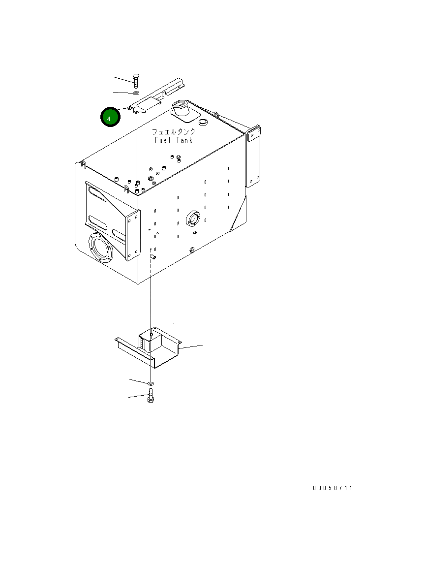 Крышка 569-04-88121  Komatsu