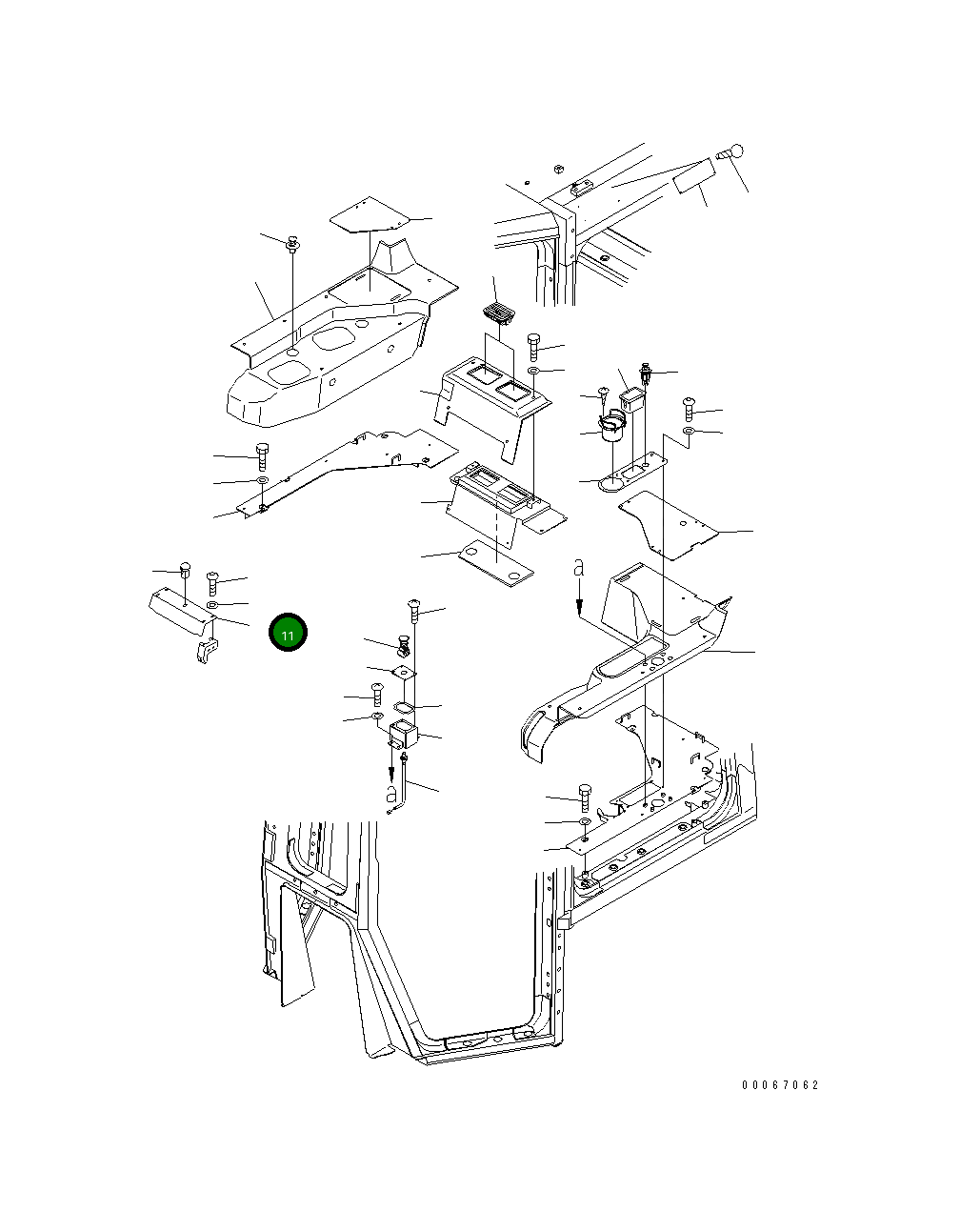 Крышка 198-Z11-6281 Komatsu